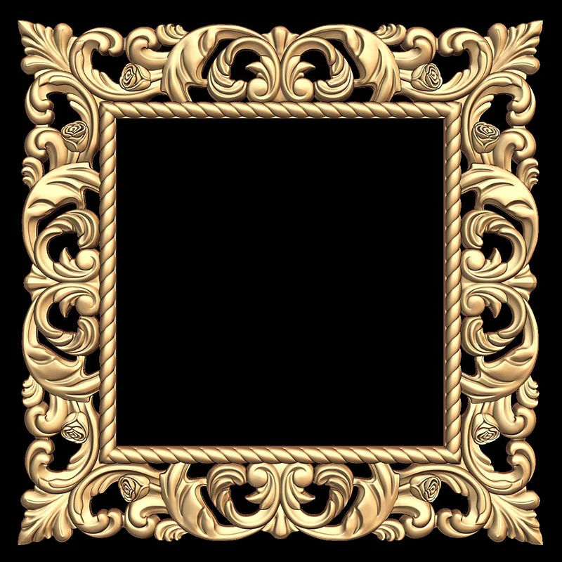 Цифровая 3d рамка рельef для гравировки с ЧПУ в формате STL|Фрезы по дереву| |