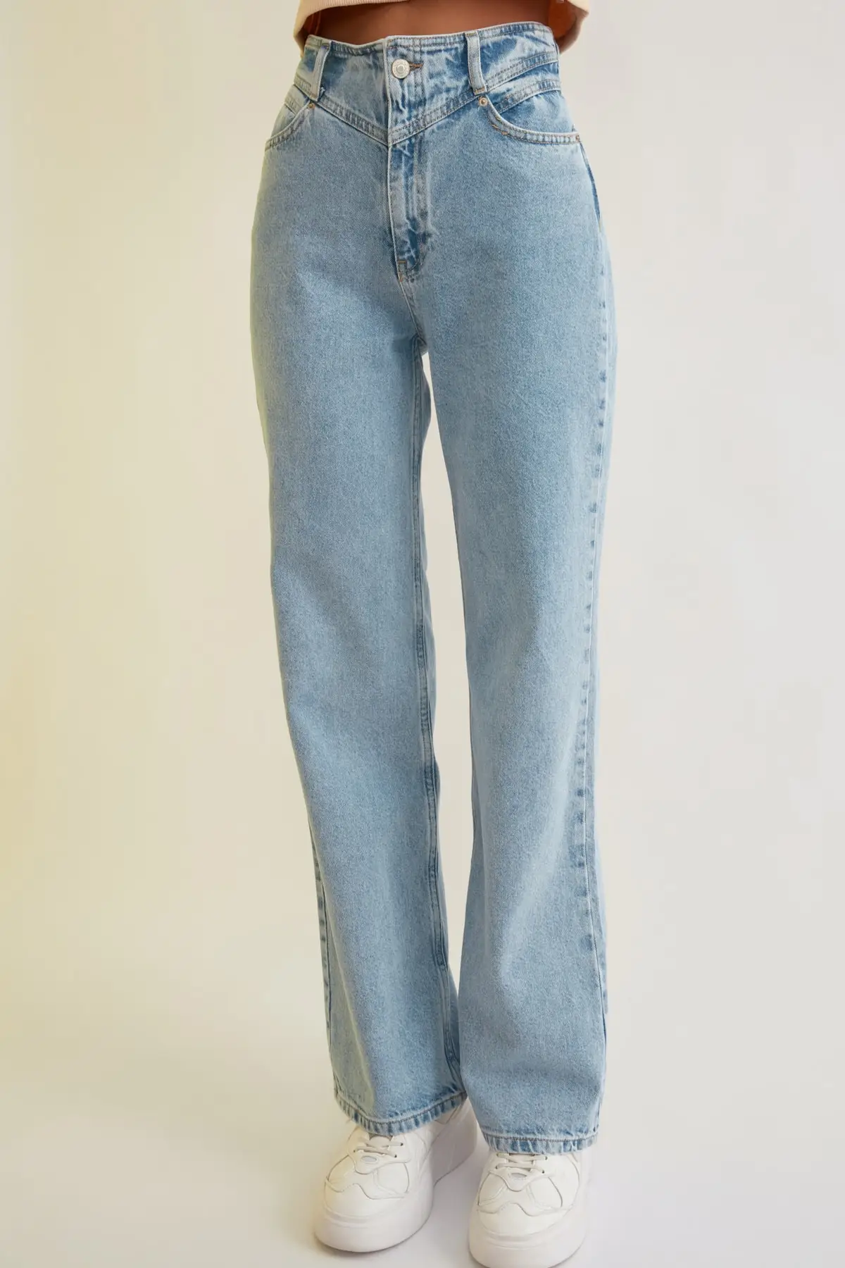 

Advanced blue Waist 90's High Waist Wide Leg Jeans Women Jeans 2021 Fashion