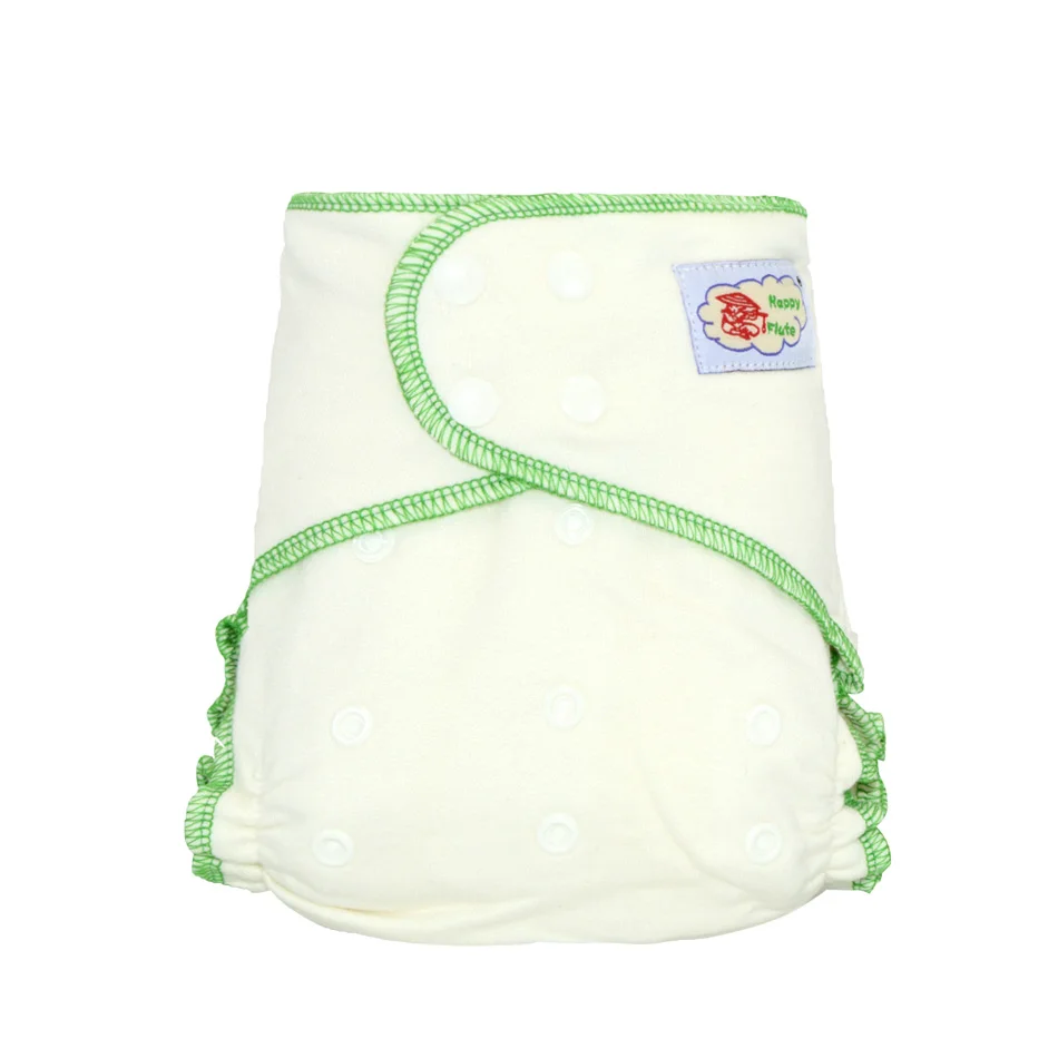 green 12 шт/лот HappyFlute Onesize бамбуковый хлопковый подгузник, натуральный пеньковый подгузник, подходит для малышей от 5 до 15 кг - Цвет: green