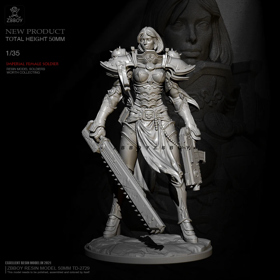 

50mm 1/35 Resin model kits figure beauty colorless and self-assembled TD-2729