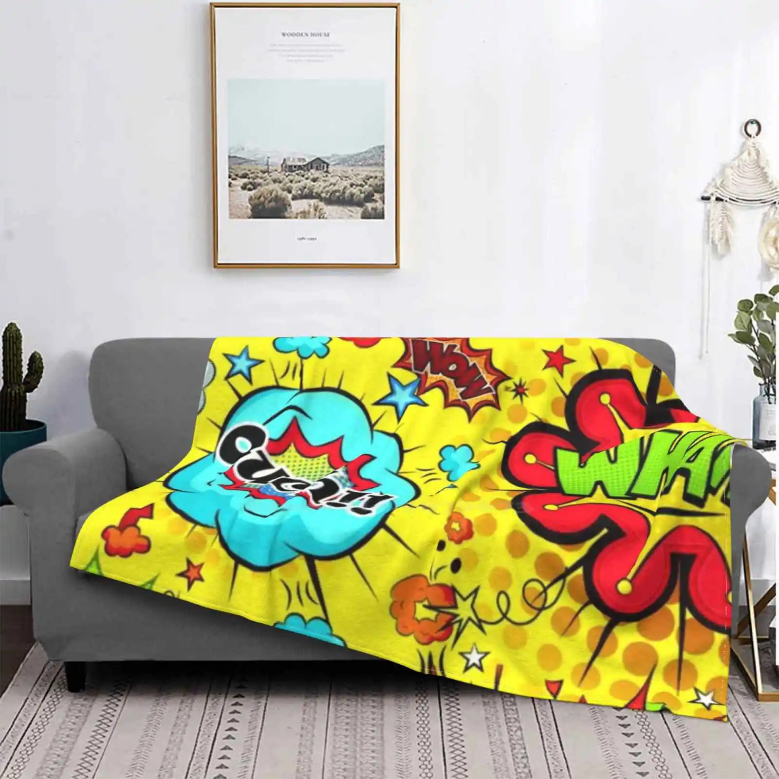 

¡Explosión de choque! Manta suave y cómoda de alta calidad para sofá y cama, cobertor de cómic Crash Bang Boom, Retro, Cool, Dan