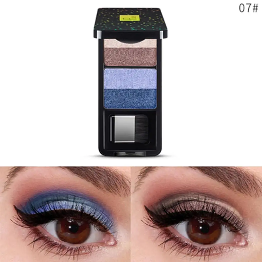 Women Glitter Highlight Long Lasting Eyeshadow All Skin Types Palette Smear Casual China Eye Makeup Tool |