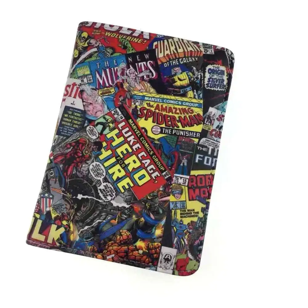 Style 14 Marvel, Бэтмен, Супермен, Дэдпул, Обложка для паспорта, держатель для ID карты, папка для хранения, сумка, аксессуары для путешествий, для мужчин, женщин, мальчиков, девочек, подарок - Цвет: Style 14