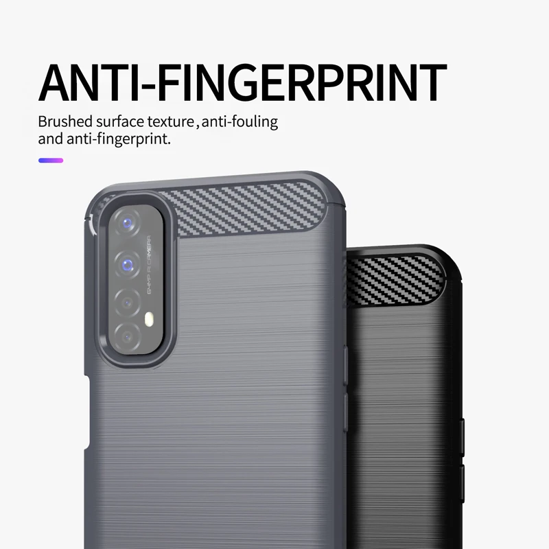 for realme narzo 30 case fiber carbon shockproof armor silicone bumper cover for realme narzo 30 case for realme narzo 30 4g free global shipping