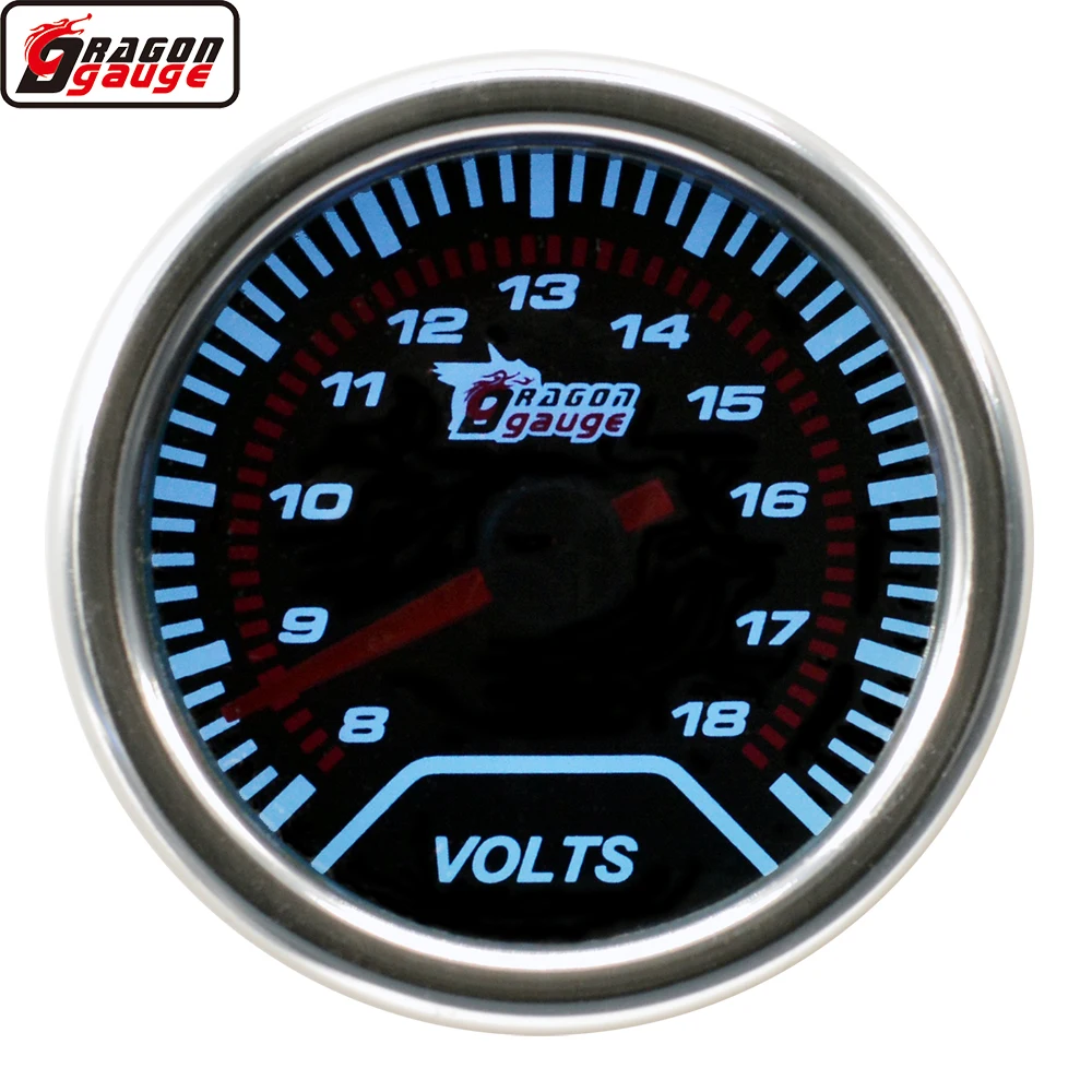 Автомобильный измеритель напряжения Dragon 52 мм с белым черным светом 8 18 в