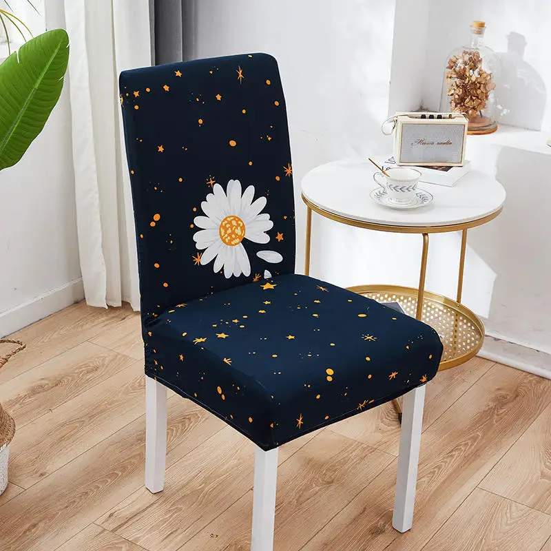 

Эластичный чехол для кресла, чехол на стул из эластичного материала с маленькой маргариткой и цветочным принтом, защита сиденья для офиса, д...