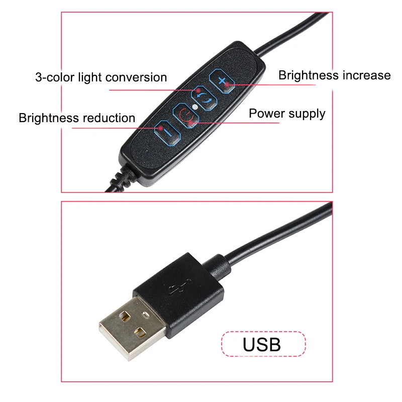 Кольцевой светильник 14 дюймов светодиодный с регулируемой яркостью для селфи