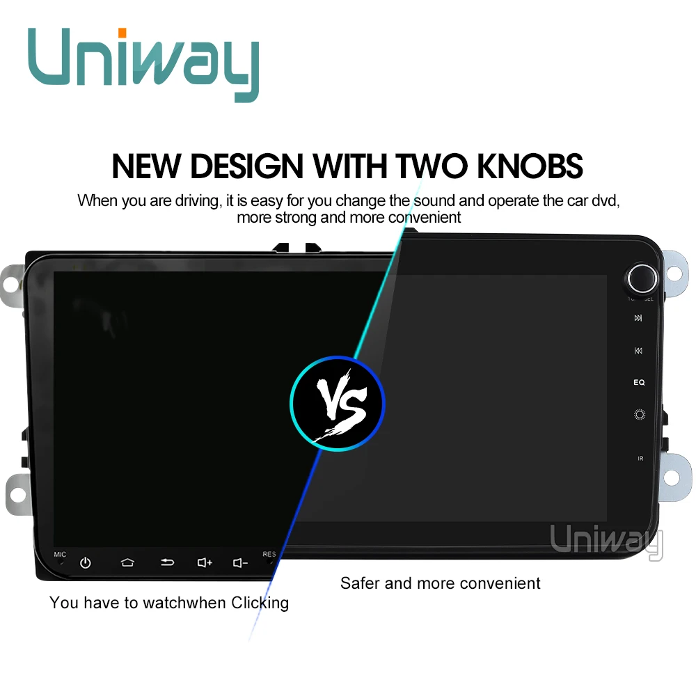 Uniway " 2 din android 8,1 автомобильный dvd для vw passat b6 b7 golf 5 6 tiguan polo octavia rapid fabia мультимедийный навигационный плеер
