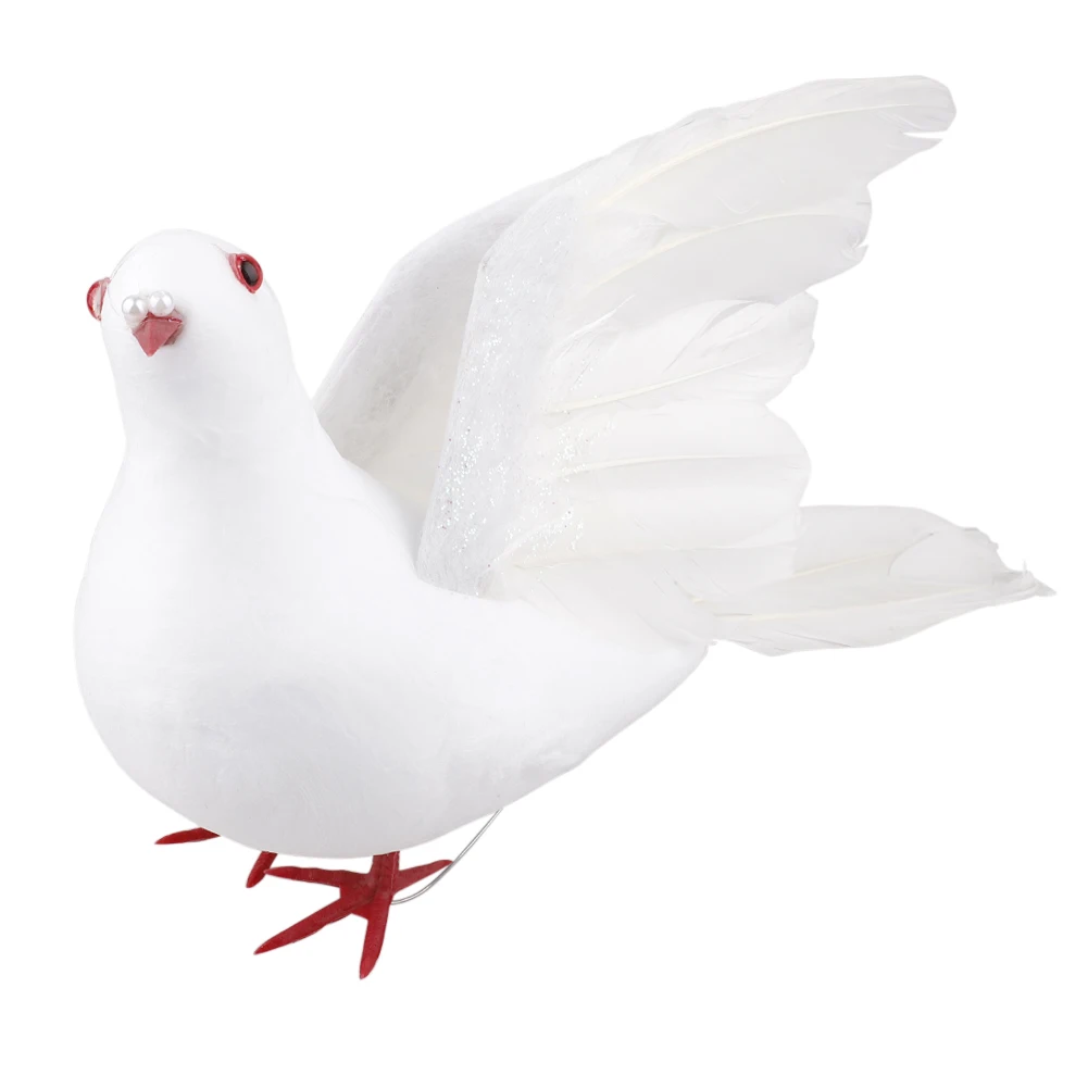 Белая имитация пенопласта Реалистичная искусственная маленькая птица с
