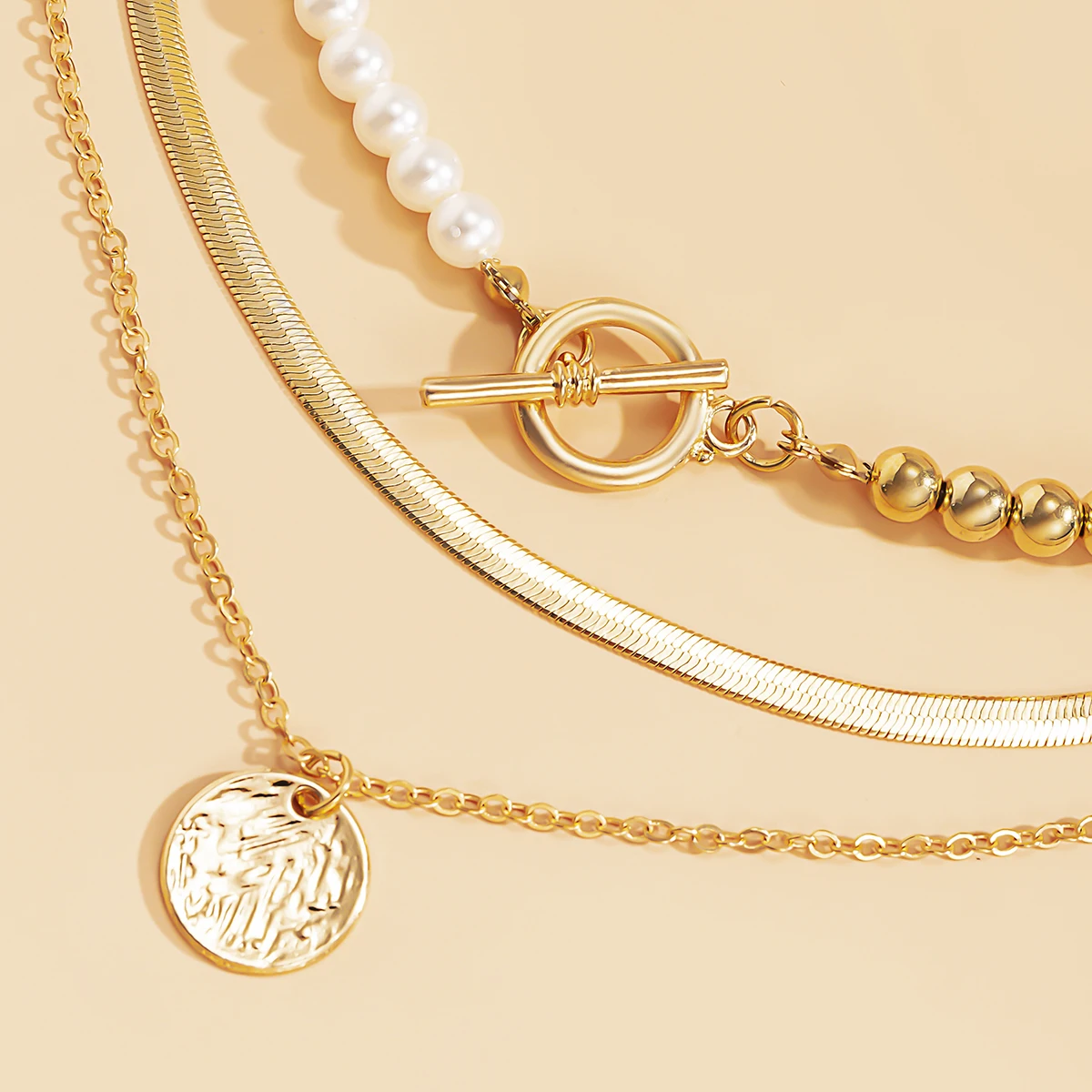 Многослойная цепочка чокер SHIXIN с жемчужинами ожерелье для женщин змея на шею - Фото №1
