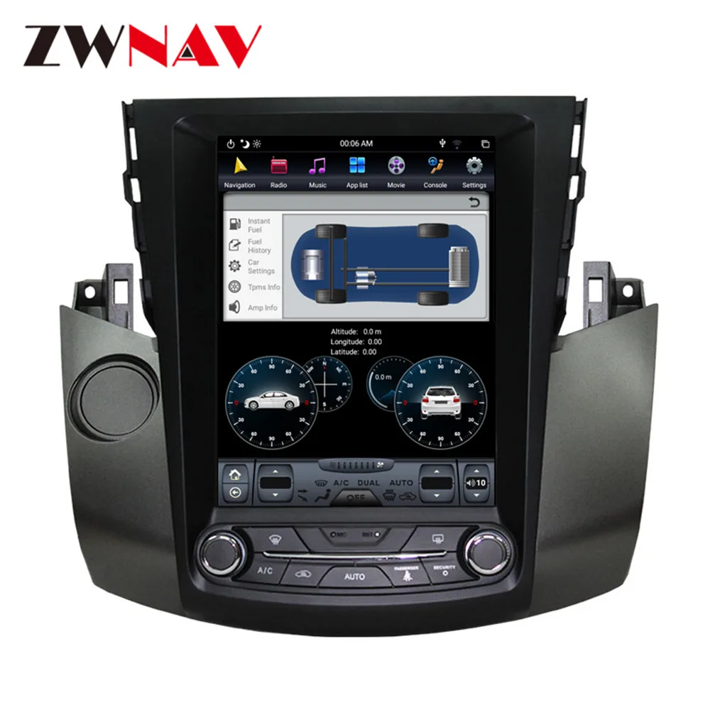 Tesla style 4 Гб rom Android 9,0 для Toyota RAV4 2006-2012 Автомобильный gps навигатор головное устройство радио магнитофон мультимедийный плеер ips
