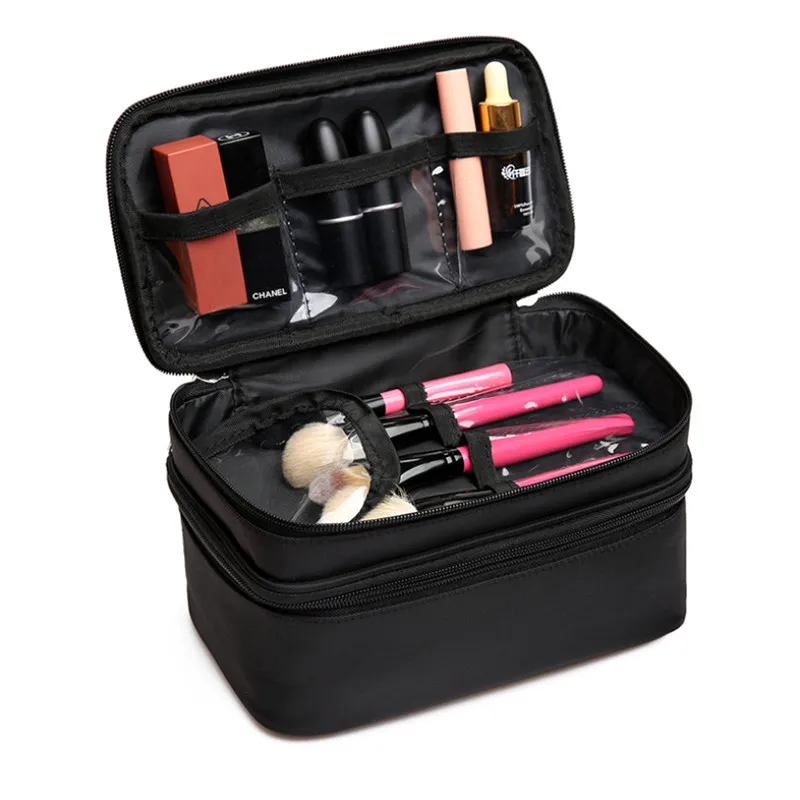 

Travel Cosmetic Bag, Large Capacity Toiletry Bag Portable Makeup Tool Storage Pouch with Handle
