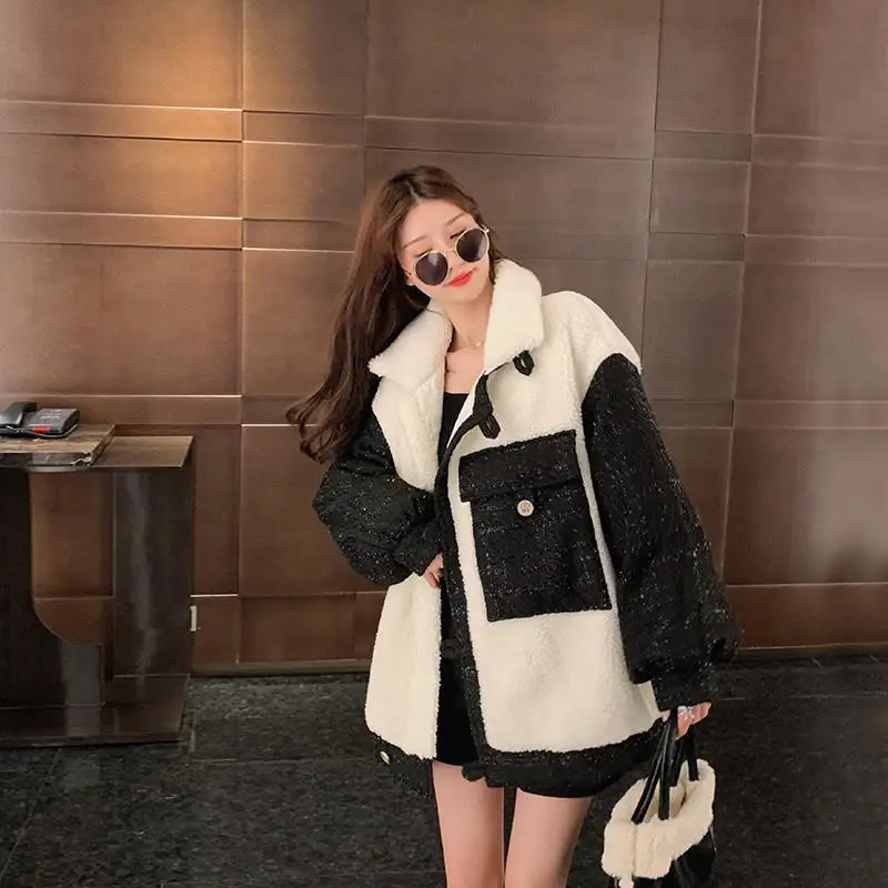 

New Korean loose and versatile cotton padded jacket