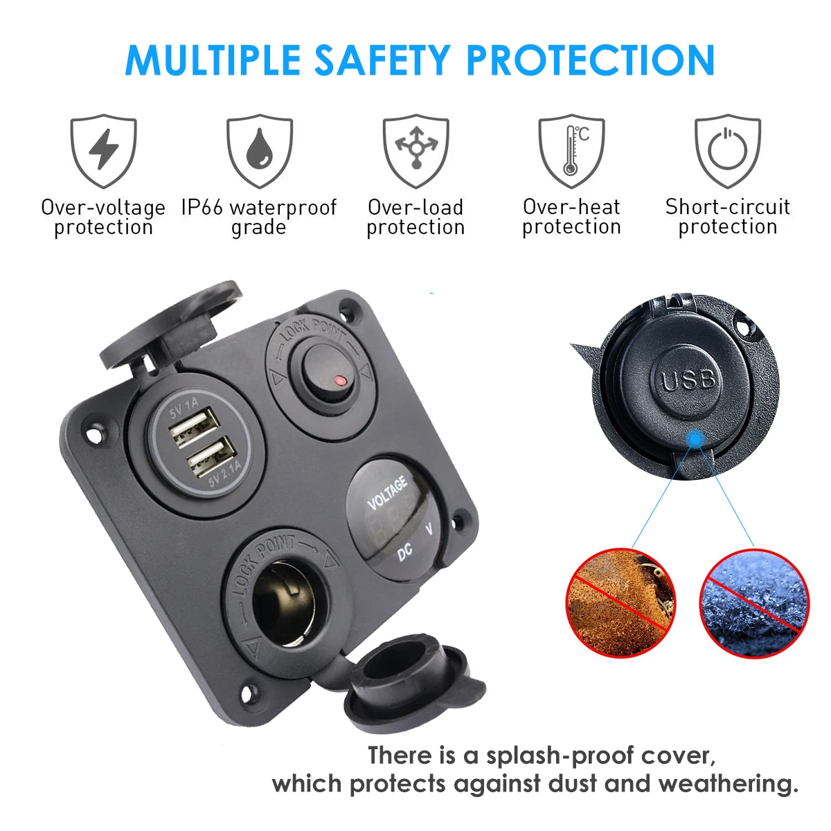 12 в 24 2 порта светильник для сигарет разветвитель гнезда USB выход зарядного