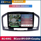 Автомобильная радиосистема Android 10, интеллектуальная система для Buick Regal 2009-2013, Opel Insignia, мультимедийный видеоплеер, GPS-навигатор