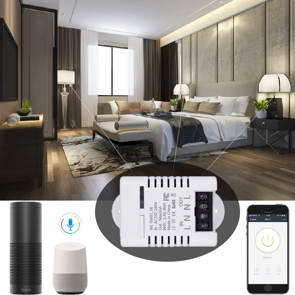 Wifi смарт переключатели универсальный выключатель Умный дом таймер работает с Alexa