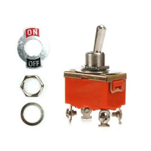 

4pcs E-TEN1221 4-Pin Toggle Flick Switch DPST ON-OFF 15A 250VAC 60 X 33mm / 2.36 X 1.30inch 250V Toggle Switches Power Tool