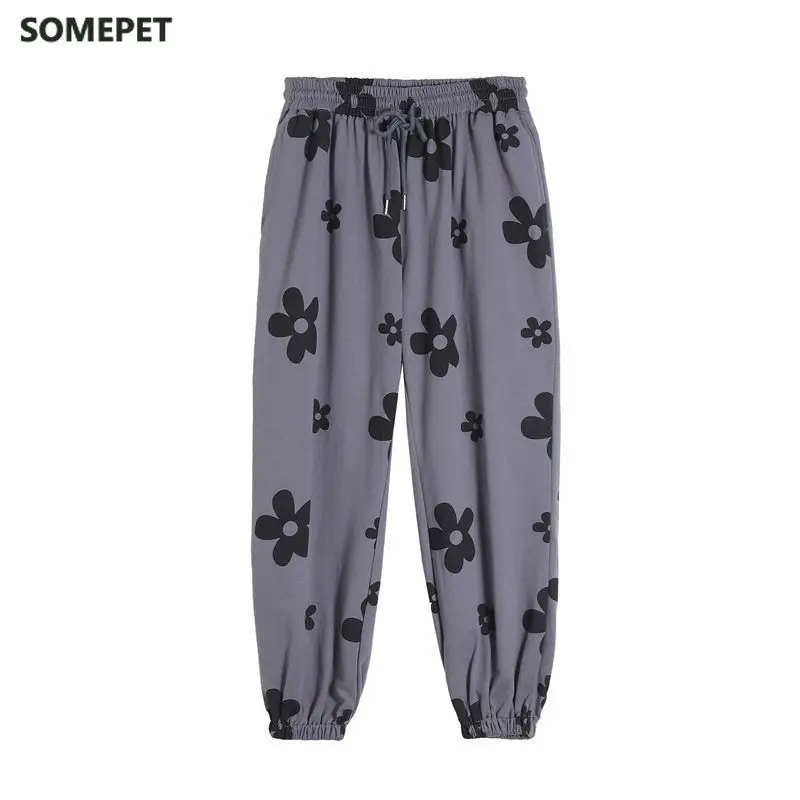

Hip Hop Sweatpants Women Autumn Fashion Print Joggers Women Streetwear Trousers Loose High Waist Sweet Sweat Pants