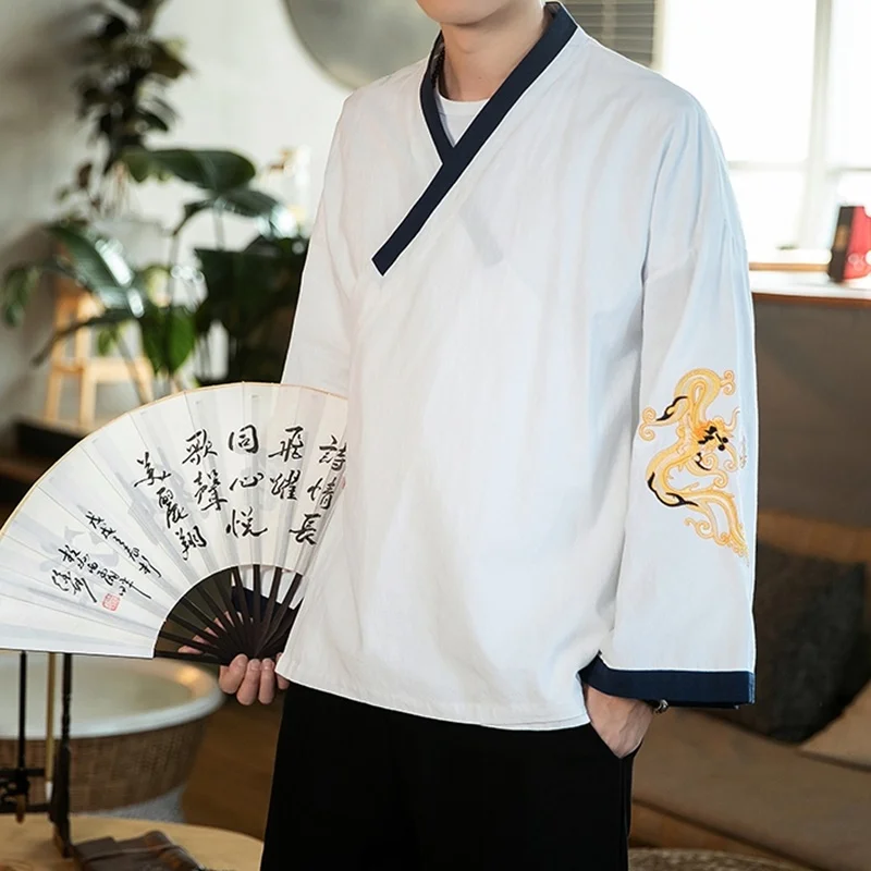 Онлайн Китайский магазин Hanfu Мужская традиционная китайская одежда хлопковая