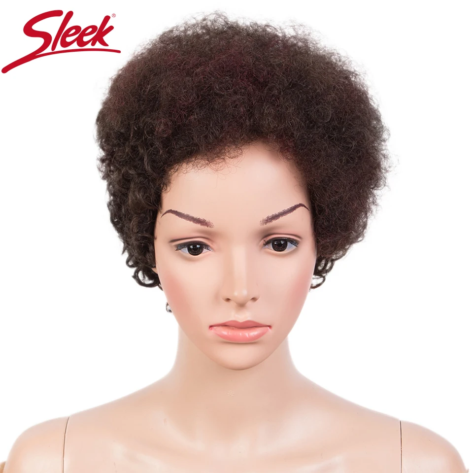 

Sleek Curly Human Hair Wigs For Women Short Pixie Cut Wig Remy Brazilian Hair Wigs Afro Kinky Curly Wig Highlight Colored Wigs