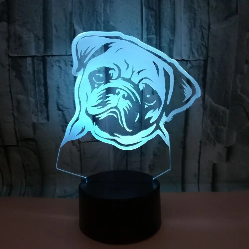 Корейская настольная лампа Shapi собака пульт дистанционного управления 3d ночник