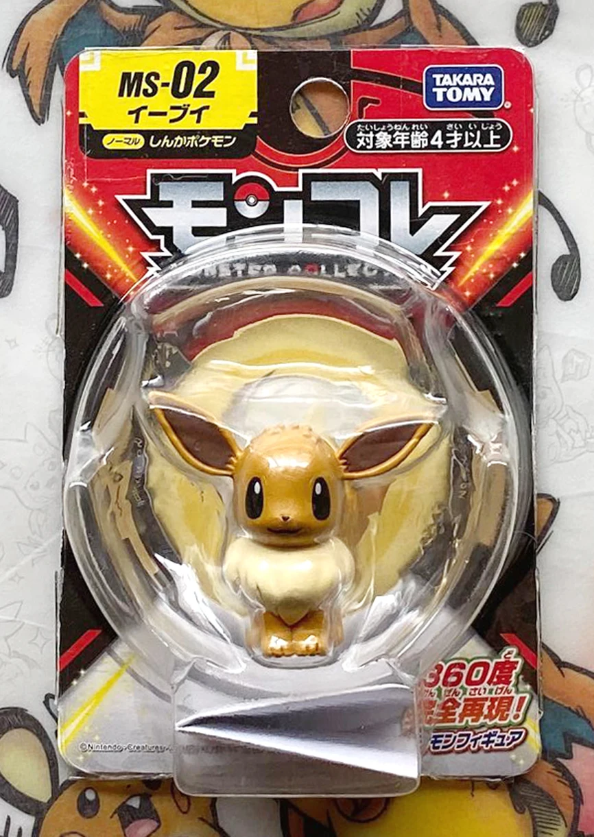 

TOMY Pokemon MS-02 EMC фигурки-украшения Eevee анимационные производные периферийные продукты модели игрушки