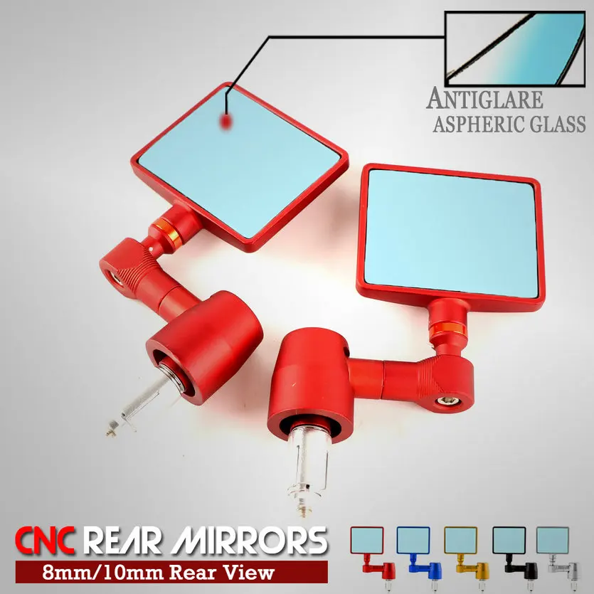 7/8&quot 22mm CNC Motorcycle Accessoire Bar End Mirror Square Rearview Side Mirrors For KAWASAKI Z250SL Z1000 Z1000SX | Автомобили и