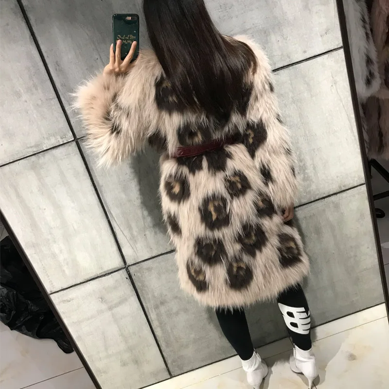 

real ladies natural women fur coat knitted