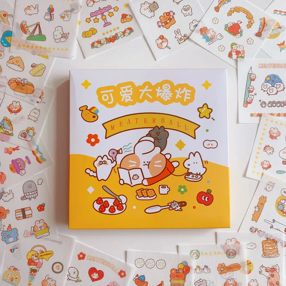 100 шт./кор. милые Креативные наклейки для скрапбукинга Сделай Сам Kawaii записная