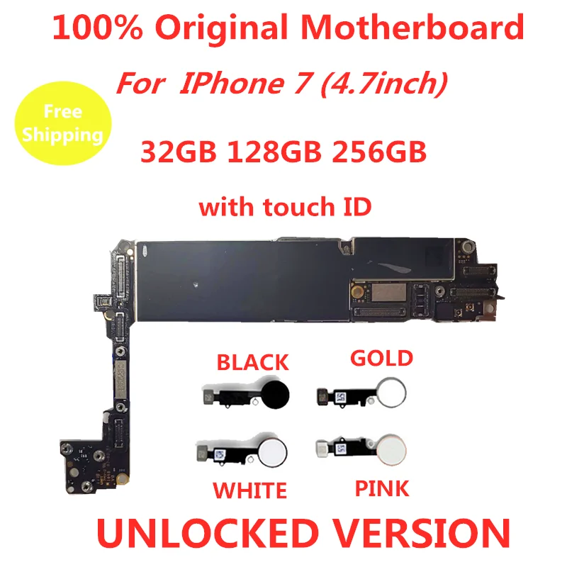 Оригинальная материнская плата для iphone 7 plus с Touch ID/без ID разблокированная P