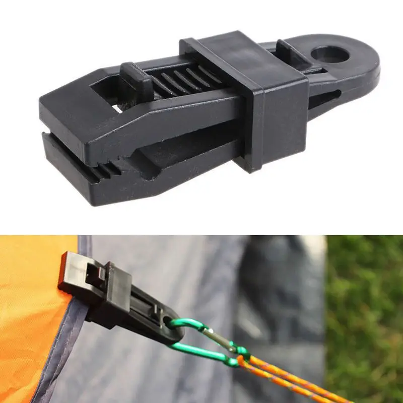 

10pcs Camping Clamp Awning Accessory Tent Tie Down Emergency durable Tarp Clips