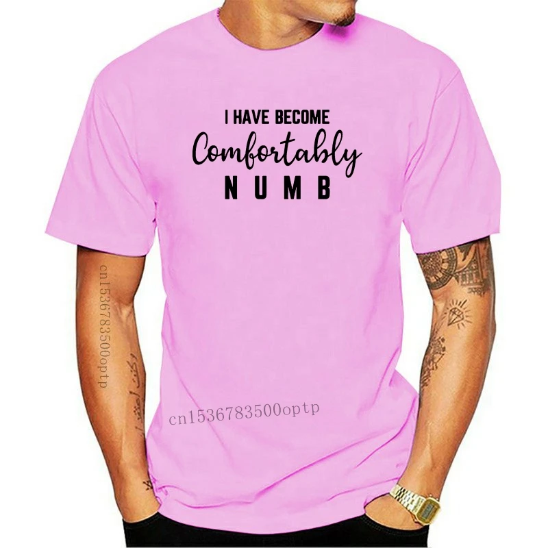 

Comfortably Numb Lyrics T Shirt I Have Become Comfortably Numb Tshirt English Rock Band Eu Size Pure Cotton Tops