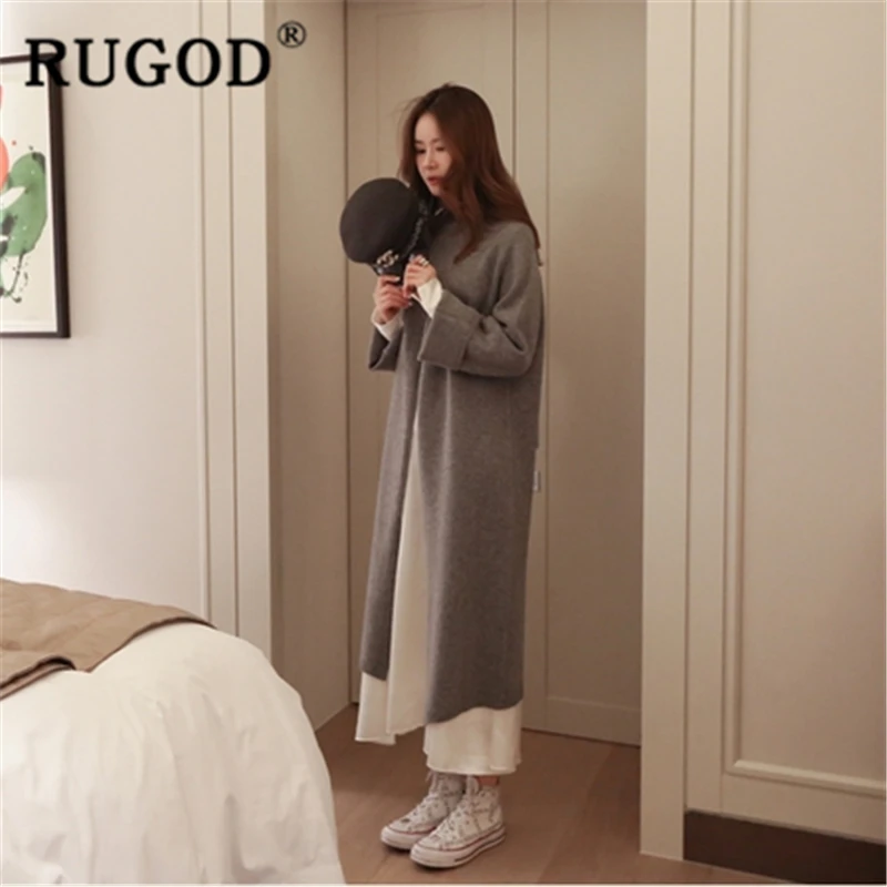 Винтажное женское трикотажное платье с высоким воротником модель 2020 года