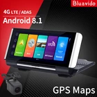 Видеорегистратор Bluavido, 7 дюймов, 4G ADAS, Android 8,1, GPS-навигация, HD 1080P