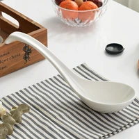 bone china big ceramic round spoons long spoon for soup ladle soup for mashed potatoes for seving for cooking