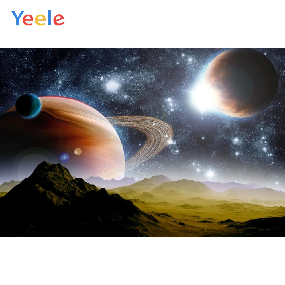 Yeele земля планета Вселенная Космическая туманность Дети Фото фоны Мальчик День рождения пользовательские фотографии фон для фотостудии