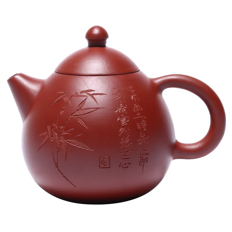 

Чайник Dahongpao с яйцом дракона, заварочный чайник из исинской глины ручной работы, горшок кунг-фу, фиолетовая глина, посуда для питья, зеленый