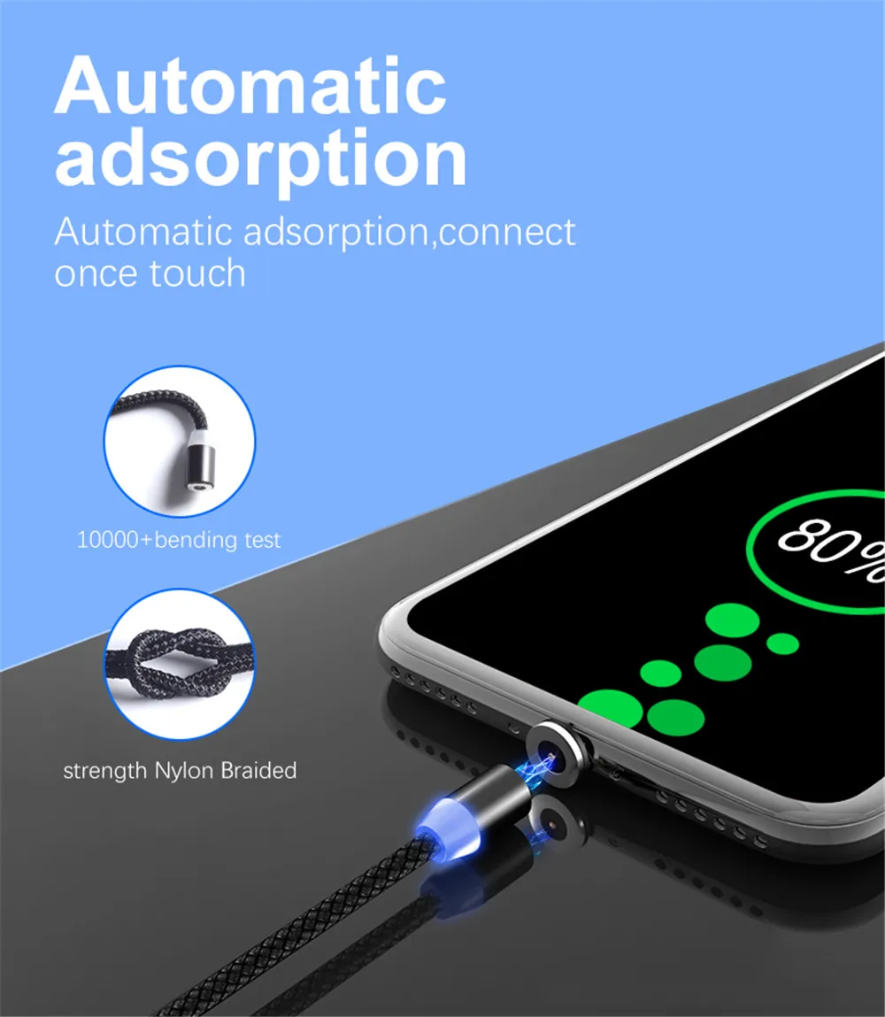 Фото Быстрая зарядка QC 3 0 Магнитный usb кабель для Samsung Huawei y9 y5 y6 prime 2018 y7 pro 2019 p smart z plus p20 Быстрая зарядка QC 3 0 Магнитный usb кабель для Samsung Huawei y9 y5 y6 prime 2018 y7 pro 2019 p smart z plus p20