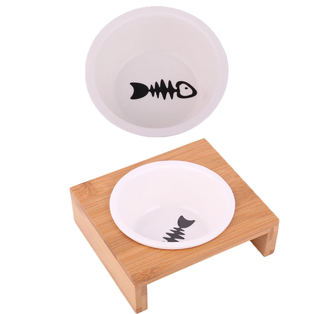 Керамическая миска для питомцев корма кошек и собак питьевая кормушка одинарная