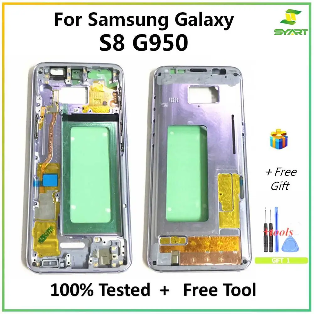 100% Новинка для SM G9500 средняя пластина рамка корпус металлическая Samsung Galaxy S8 G950