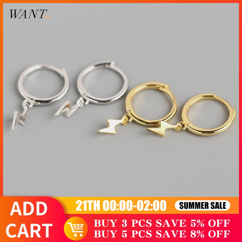 Женские мини серьги гвоздики WANTME минималистичные из 100% стерлингового серебра 925