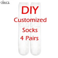 cloocl custom diy socks 3d digital printing diy design menwomen socks drop shipping