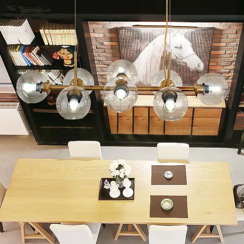 

Modern Glass Chandelier ceiling Dinning room Bedroom Lustre simple Ball nordic Chandelier Lighting Kitchen Fixtures Hanging Lamp