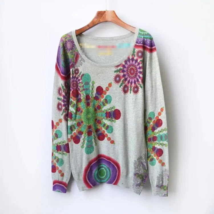 DESIGUAL испанский Deg стиль мульти Тип эластичный с длинными рукавами один воротник трикотаж джерси свитер