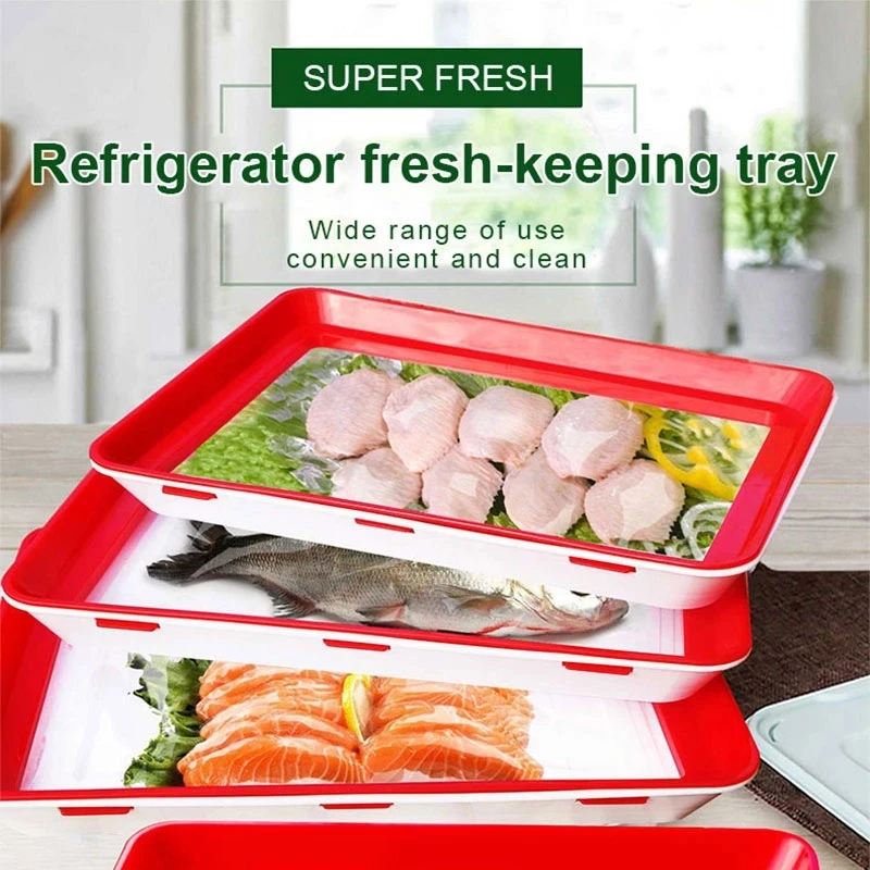 

Creative Food Preservation Tray Eco Food Fresh Keeping Fresh Spacer Organizer Food Preservate Reusable Refrigerator Food Storage