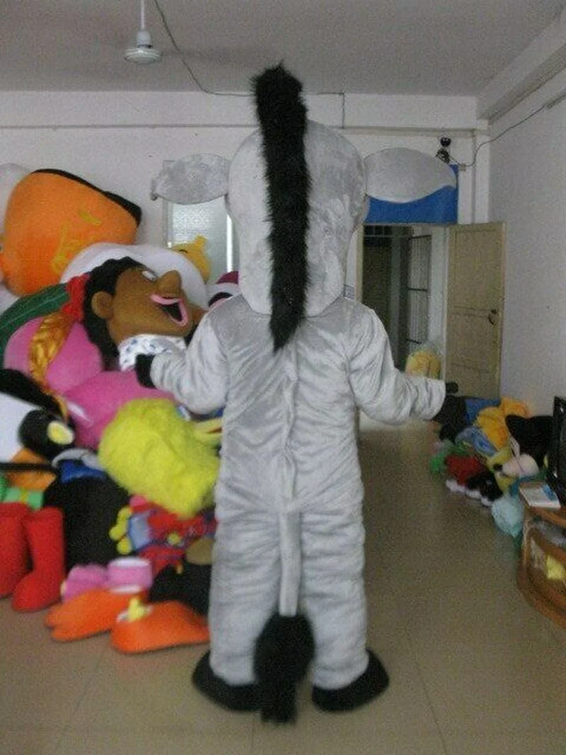 

Halloween Lovely Deluxe Grey Donkey Mascot Costume Suits Cosplay Party Game Dress Outfits Clothing Promotion Carnival Adults