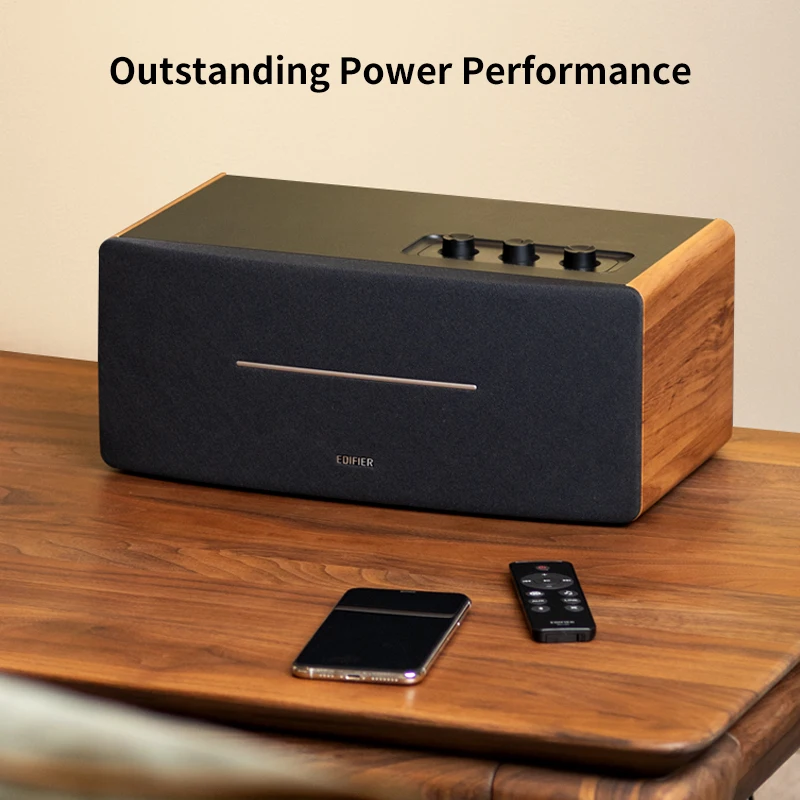 

EDIFIER D12 speaker Bluetooth V5.0 wooden cabinet supports AUX line input Cinema music sound field selection Subwoofer speaker