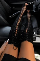 black fish mouth sexy female stiletto high heel over the knee boots 2021 autumn new ladies over the knee boots lace up womens b