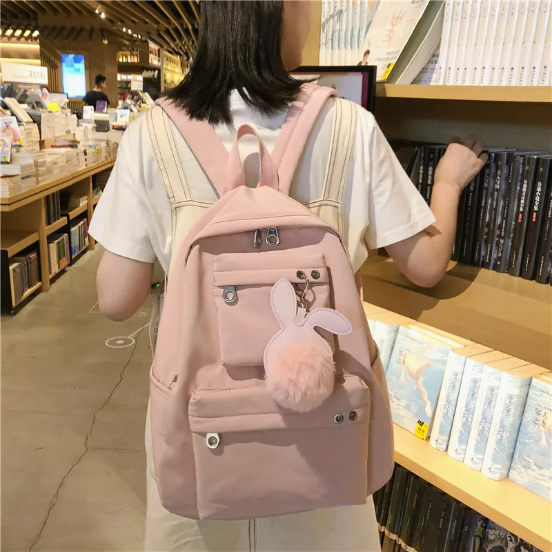 

Waterproof Nylon Backpack Women 2020 Shoulder Bag Anti-theft Travel Bagpack Large Backbag School Backpack Teenage Women Backpack