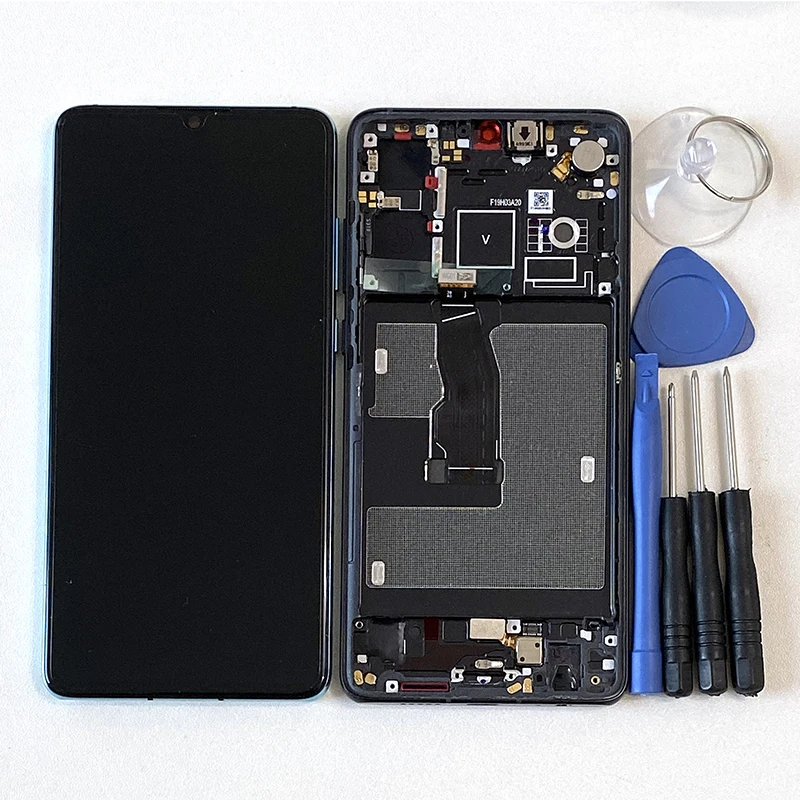 Axisinternational для 6," huawei P30 ELE-L29 ELE-L09 OLED ЖК-экран рамка+ сенсорная панель дигитайзер